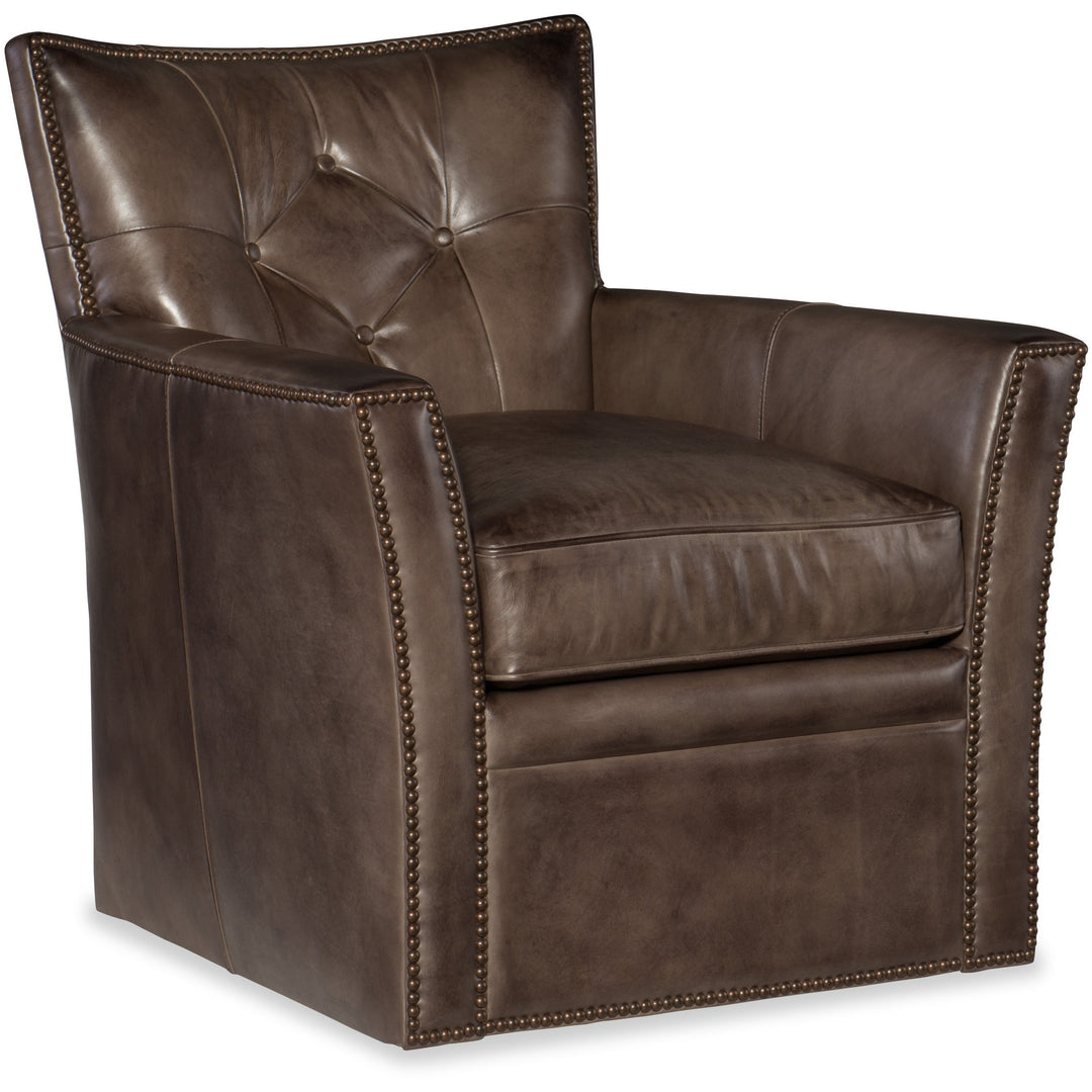 Conner Swivel Club Chair Living Room Hooker Furniture   