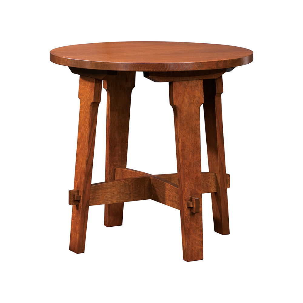 Mission Gus Round Lamp Table Living Room Stickley   