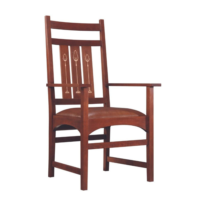 Harvey Ellis Arm Chair with Inlay Dining Room Stickley   