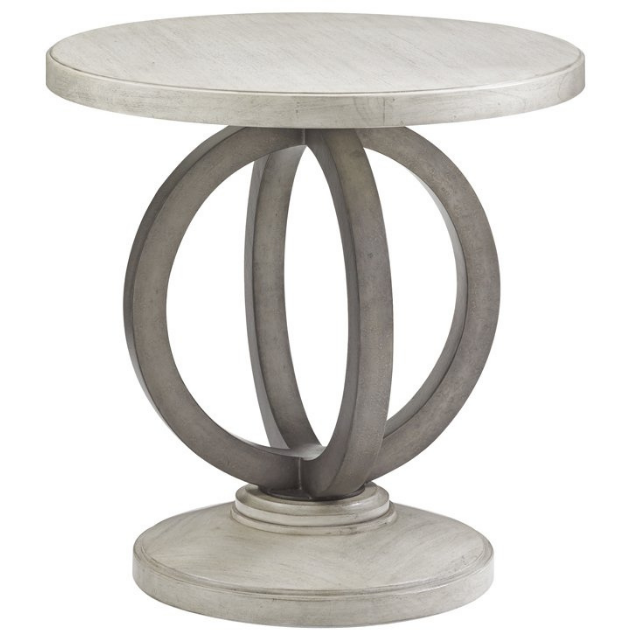 Oyster Bay Hewlett Round Side Table Living Room Lexington   