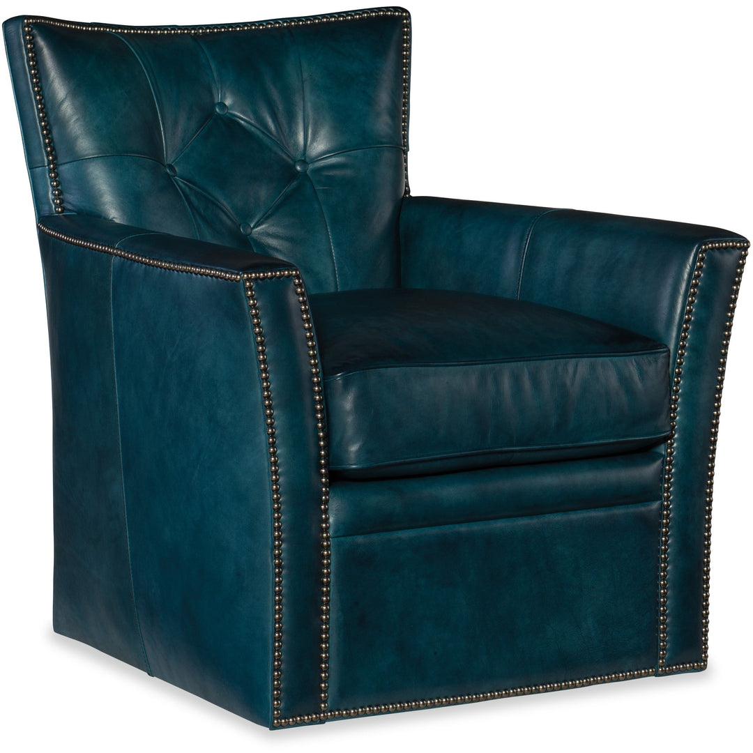 Conner Swivel Club Chair Living Room Hooker Furniture   