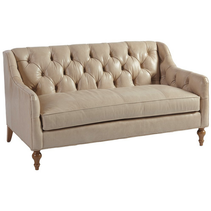 Hyland Park Leather Settee Living Room Barclay Butera   
