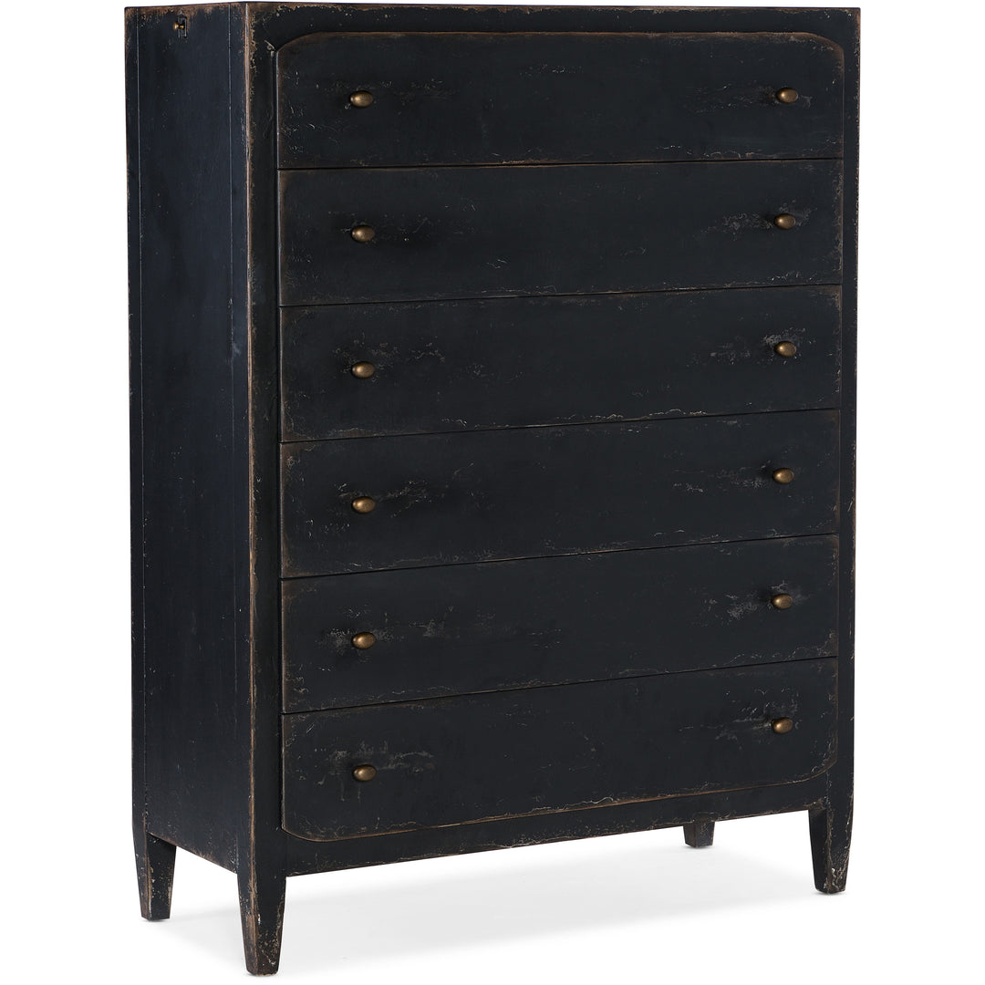 Ciao Bella Six-Drawer Chest- Black 