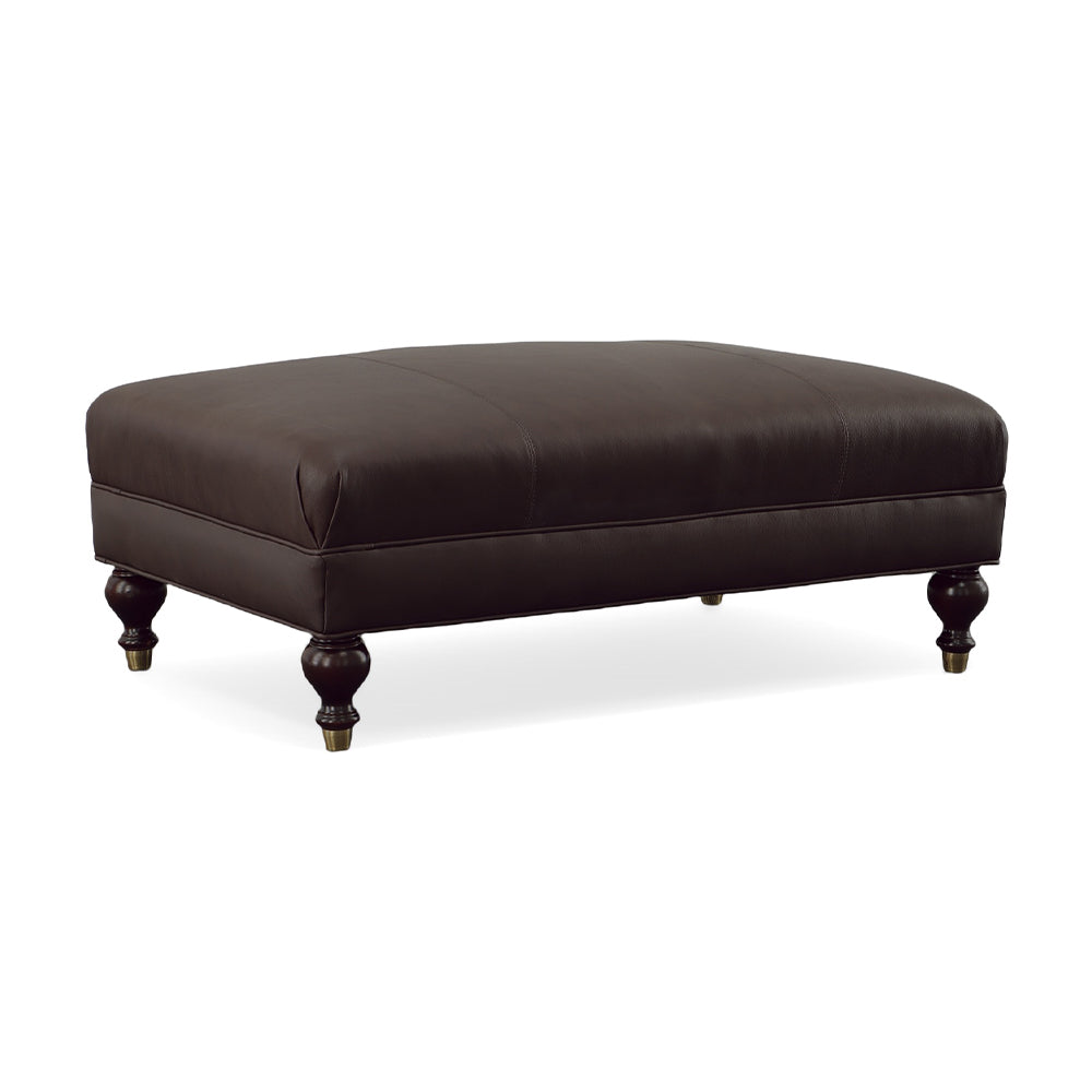 Ivy Leather Ottoman 