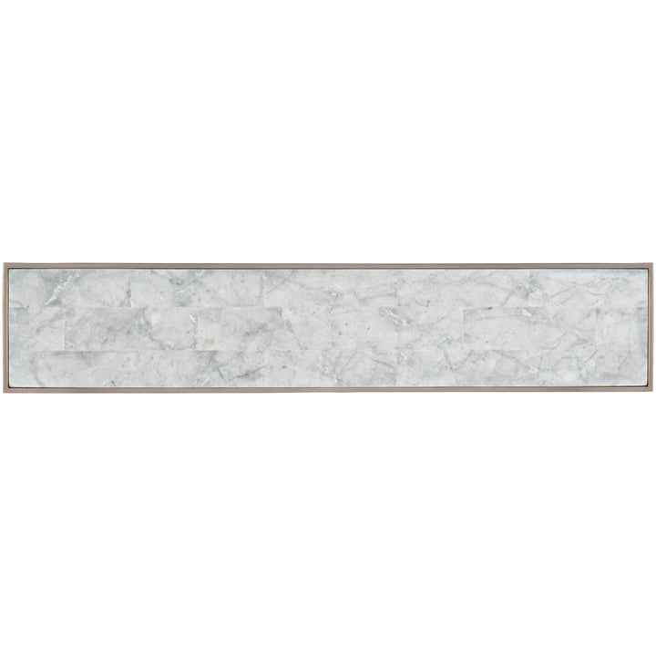 White Venetian Marble Console Table 