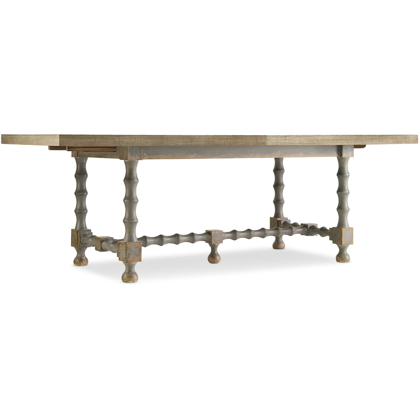 Ciao Bella 84in Trestle Table w/  2-18in Leaves 