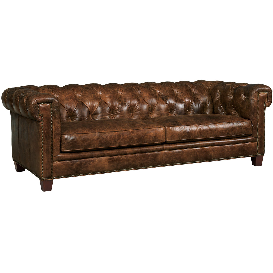 Chester Stationary Leather Sofa Living Room Hooker Furniture   
