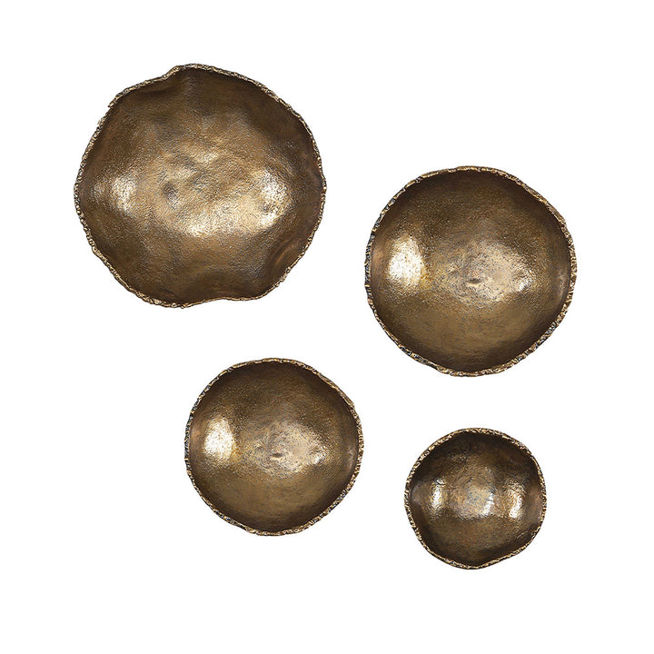 Lucky Coins Metal Wall Décor, Set of 4 Accessories Uttermost   