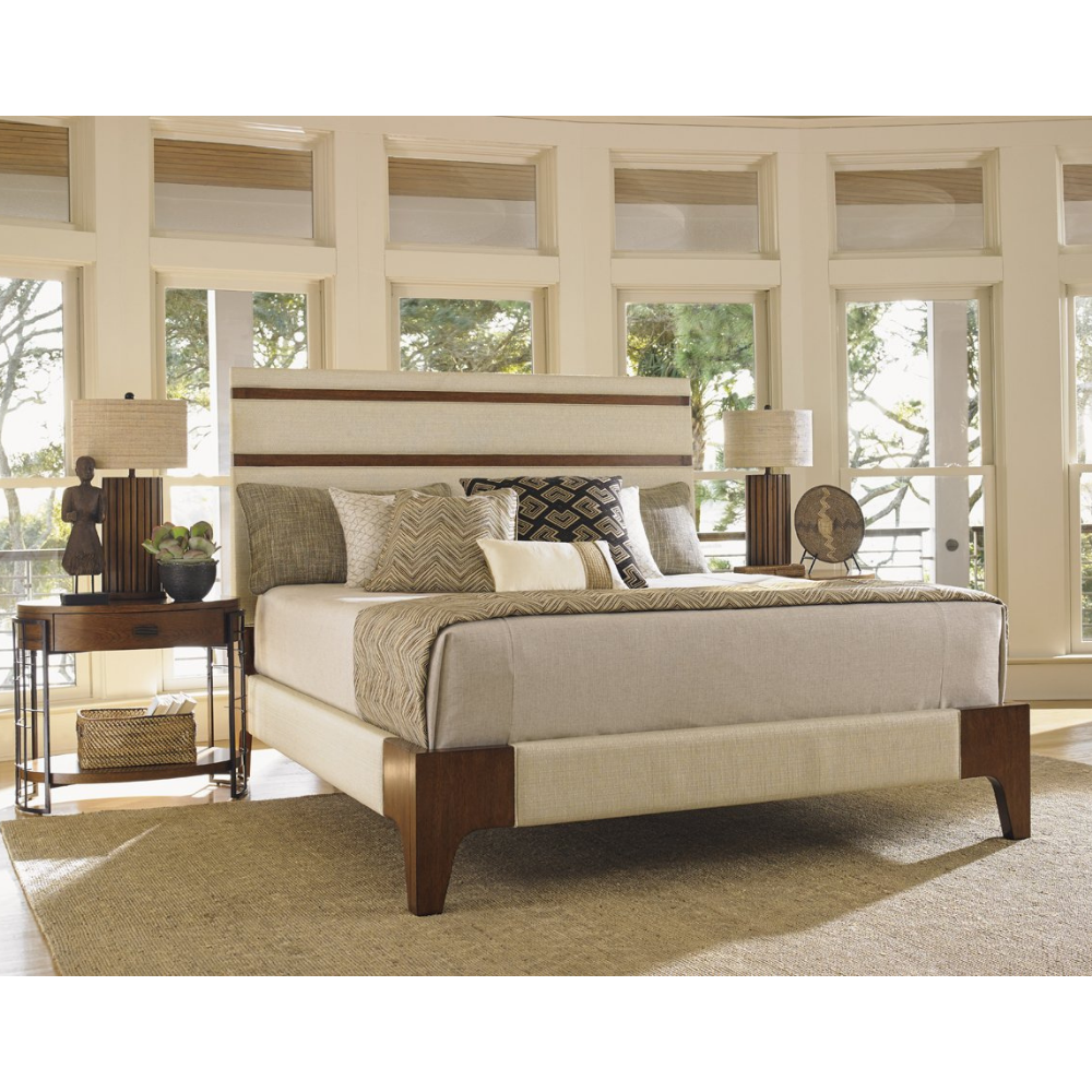 Island Fusion Mandarin Upholstered Panel Bed Bedroom Tommy Bahama Home   