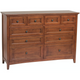 McKenzie 10 Drawer Dresser Bedroom Whittier Wood   