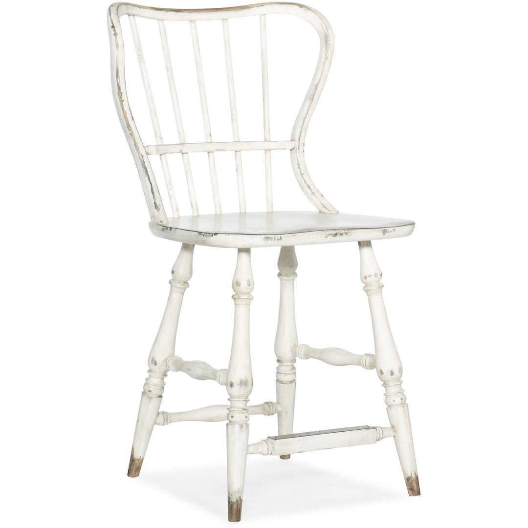 Ciao Bella Spindle Back Counter Stool-White 
