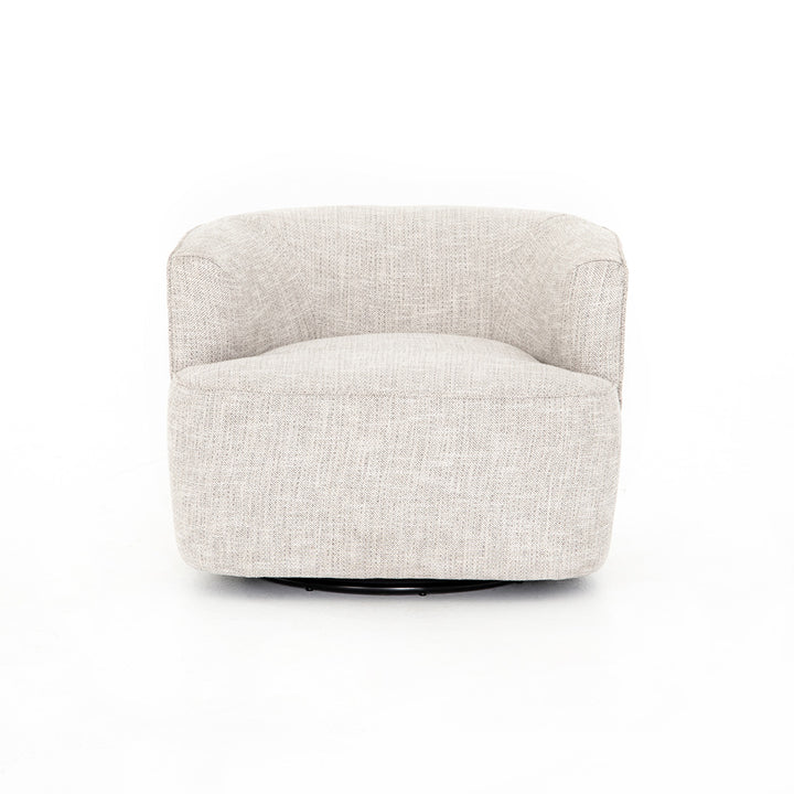 Mila Swivel Chair, Brazos Dove Living Room Four Hands   