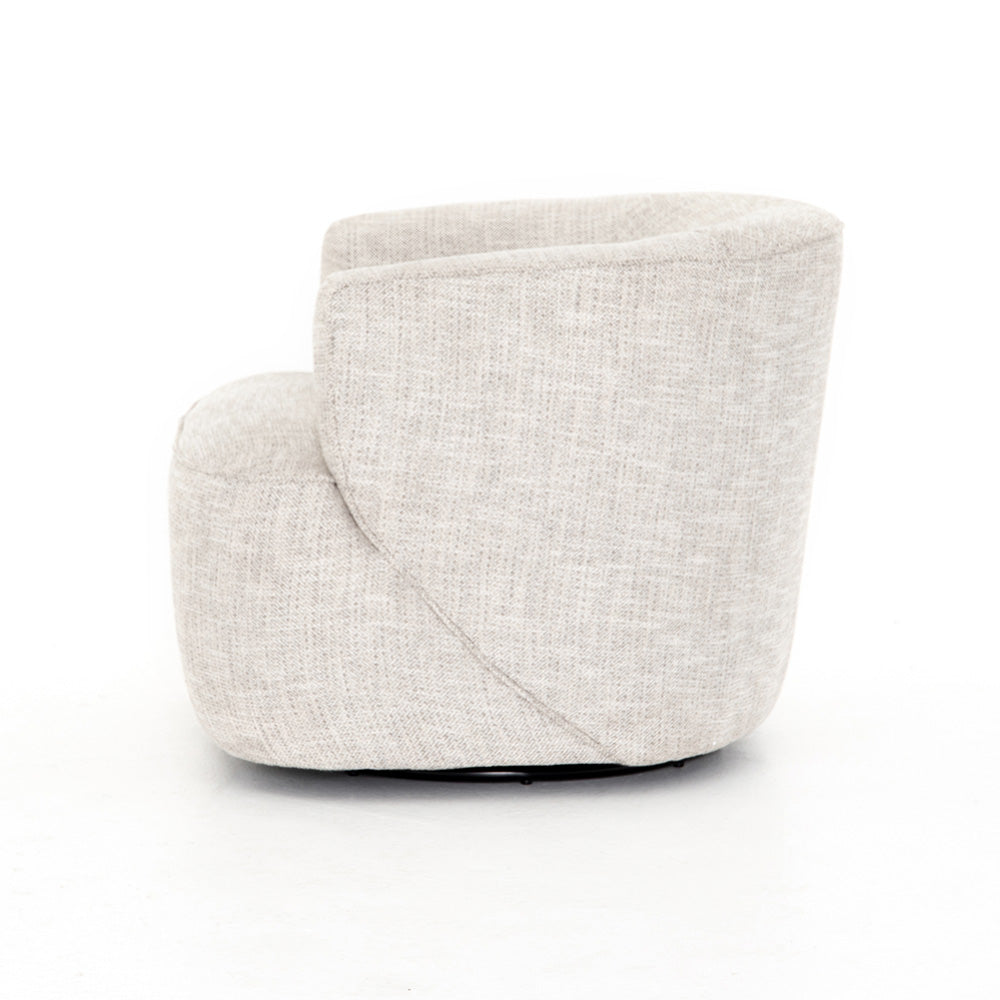 Mila Swivel Chair, Brazos Dove Living Room Four Hands   