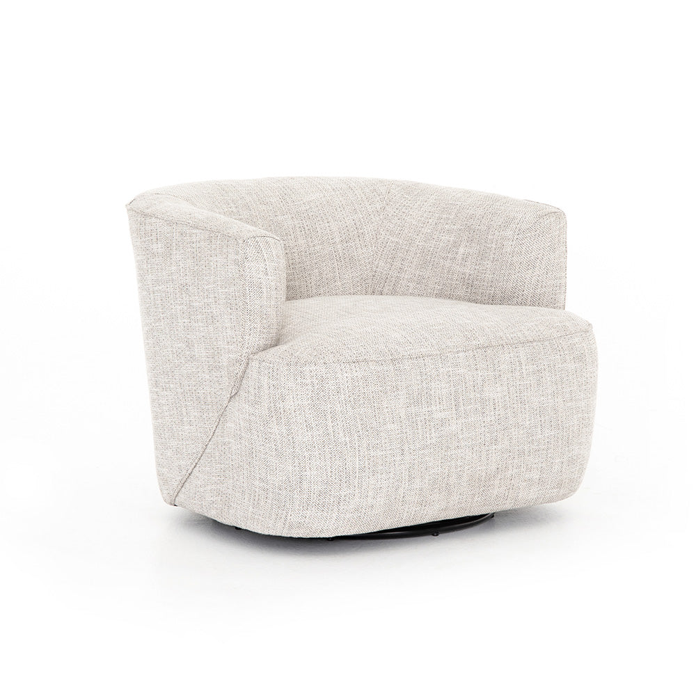 Mila Swivel Chair, Brazos Dove Living Room Four Hands   