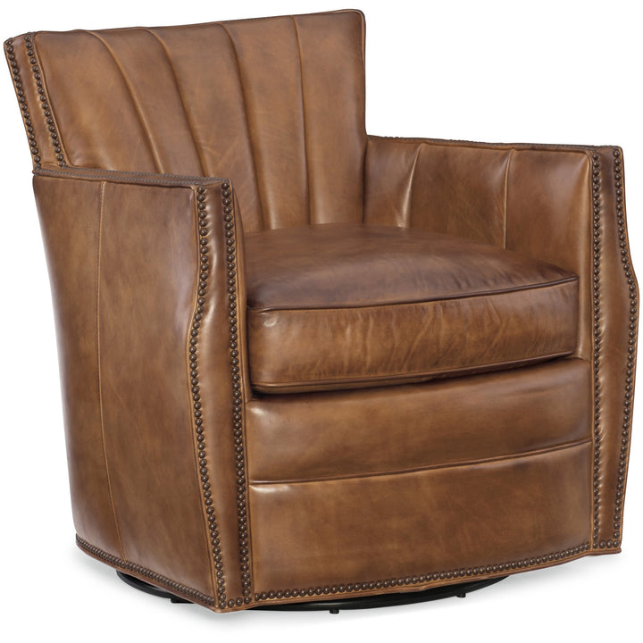 Carson Swivel Club Chair Living Room Hooker Furniture   