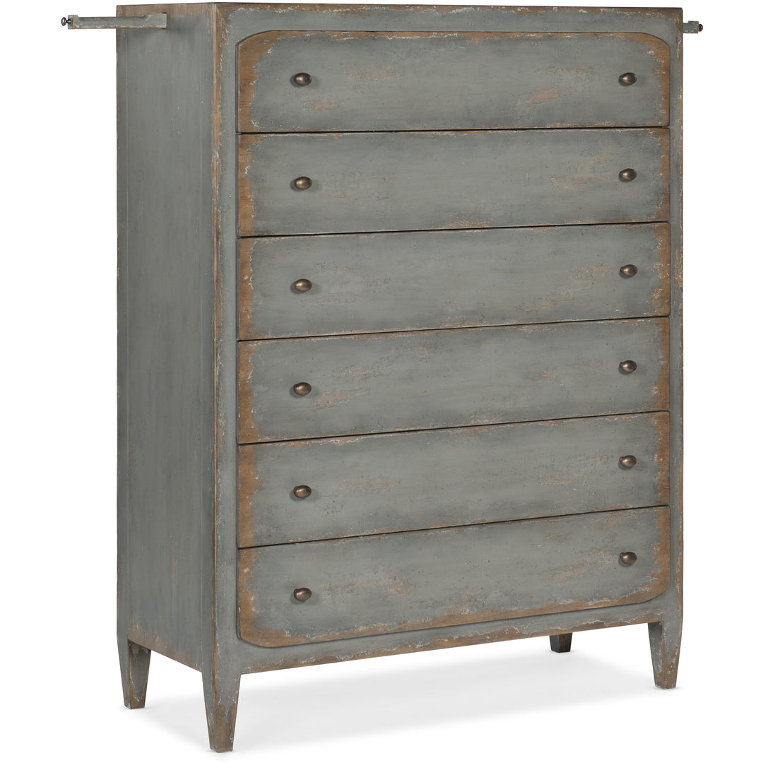 Ciao Bella Six-Drawer Chest- Speckled Gray 