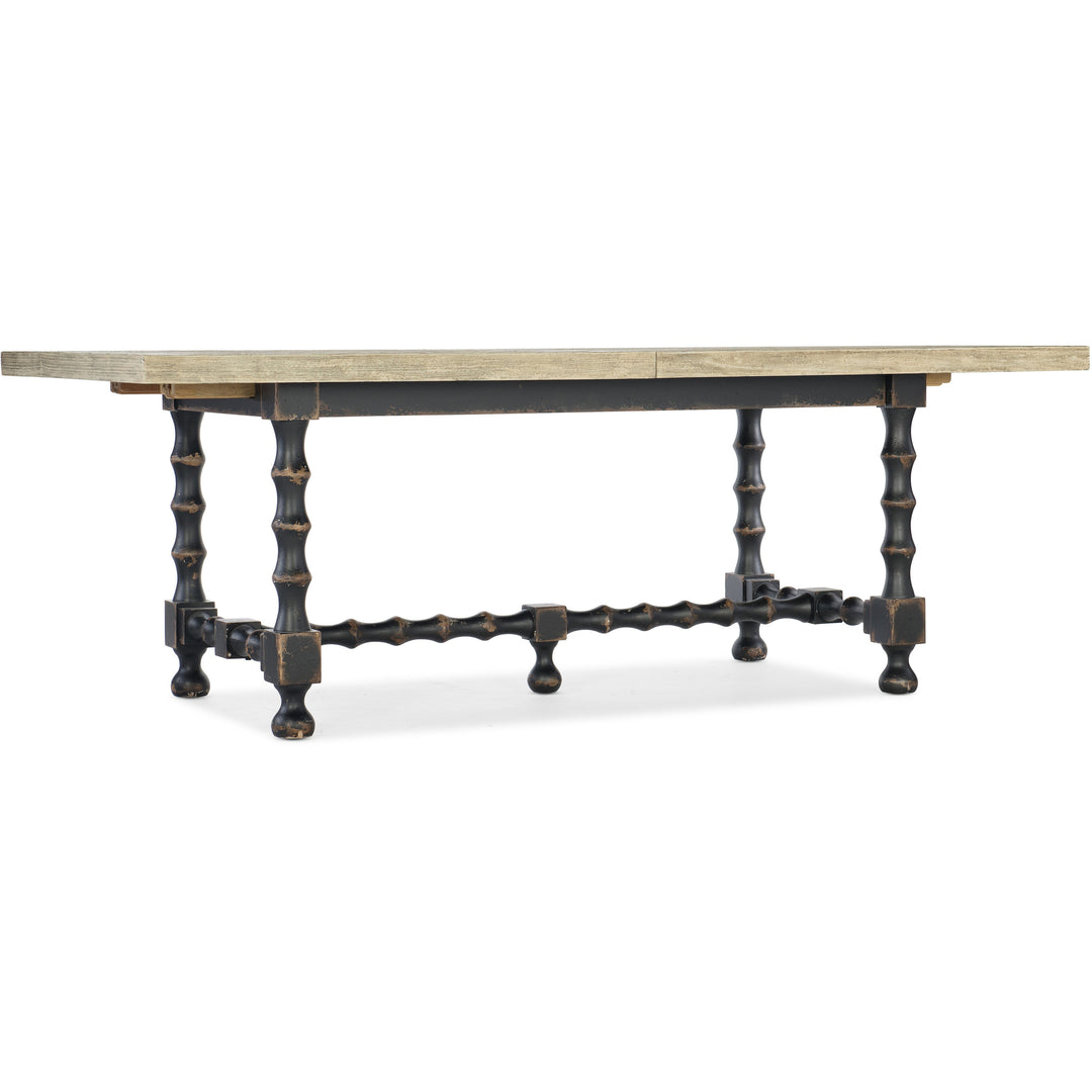 Ciao Bella 84in Trestle Table w/  2-18in Leaves Dining Room Hooker Furniture   