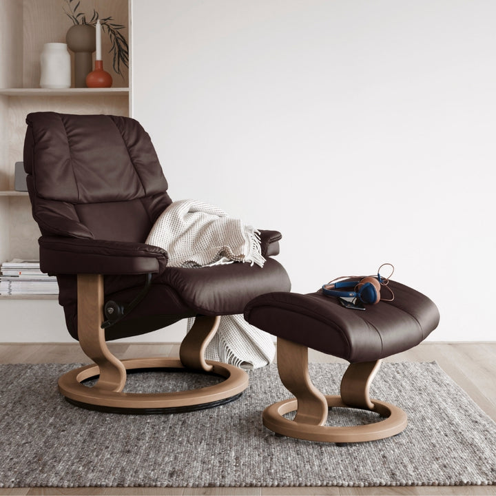 Stressless Reno Classic Chair & Ottoman 