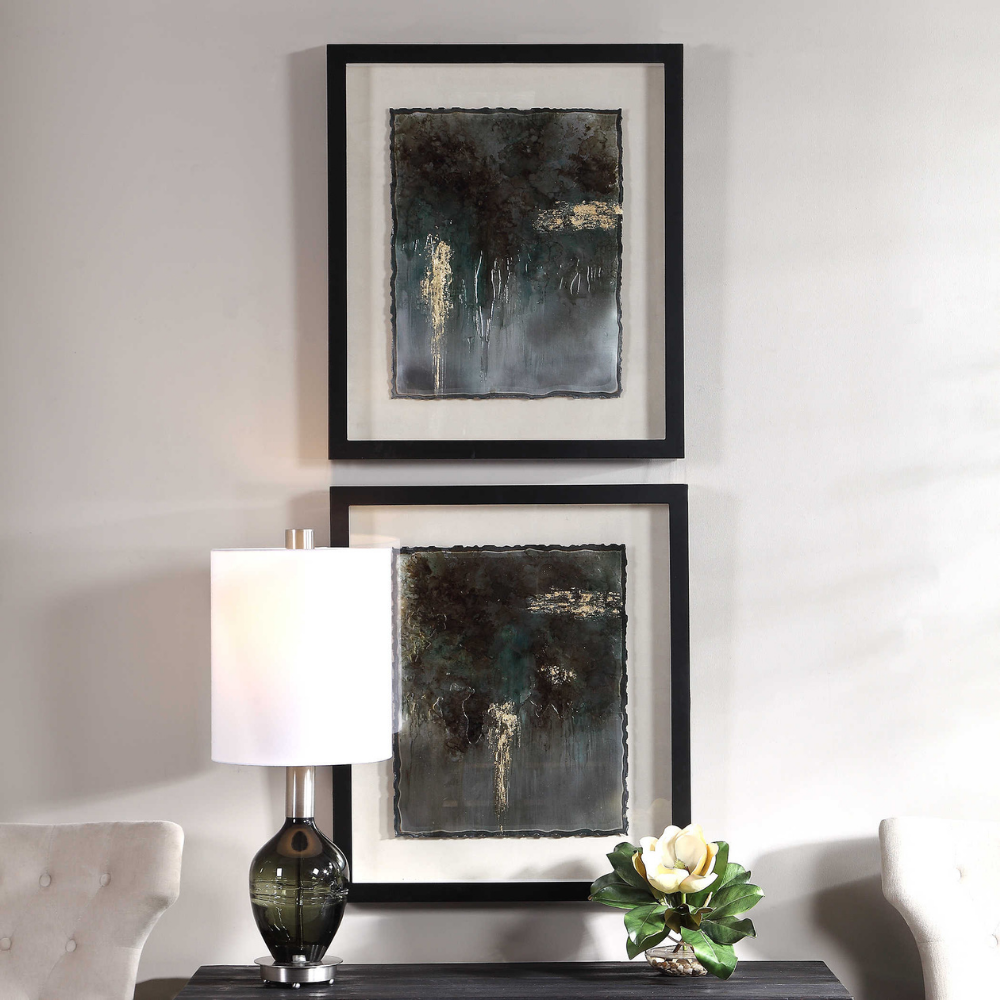 Rustic Patina Framed Prints, Set of 2 Accessories Uttermost   