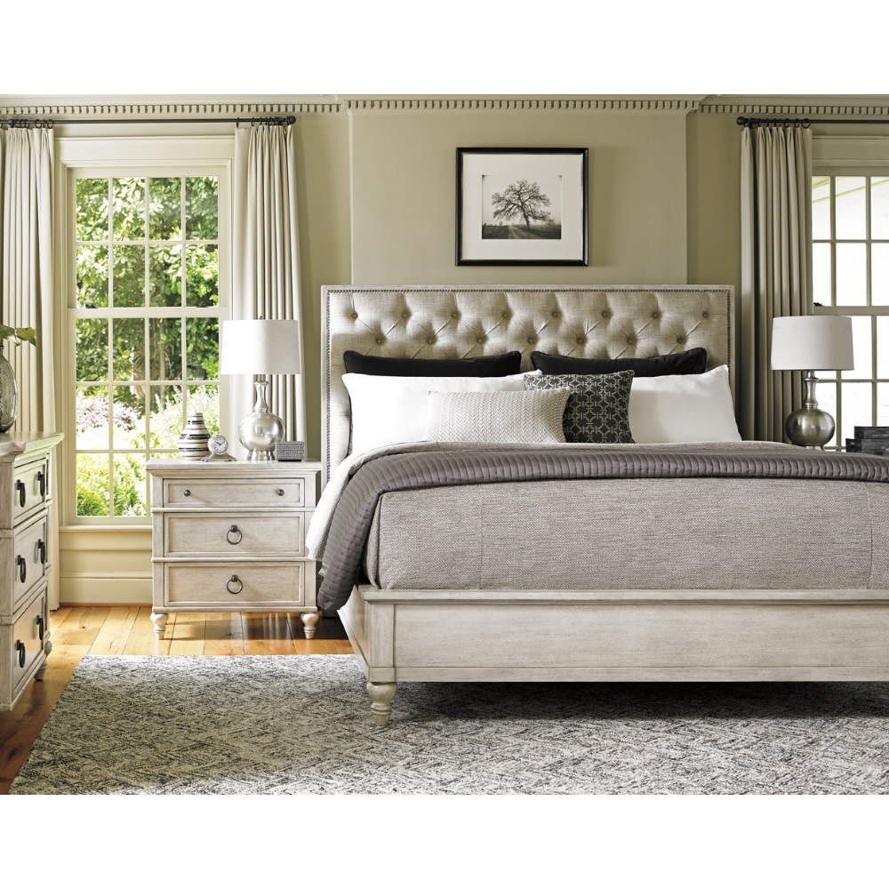 Oyster Bay Sag Harbor Tufted Upholstered Bed Bedroom Lexington   