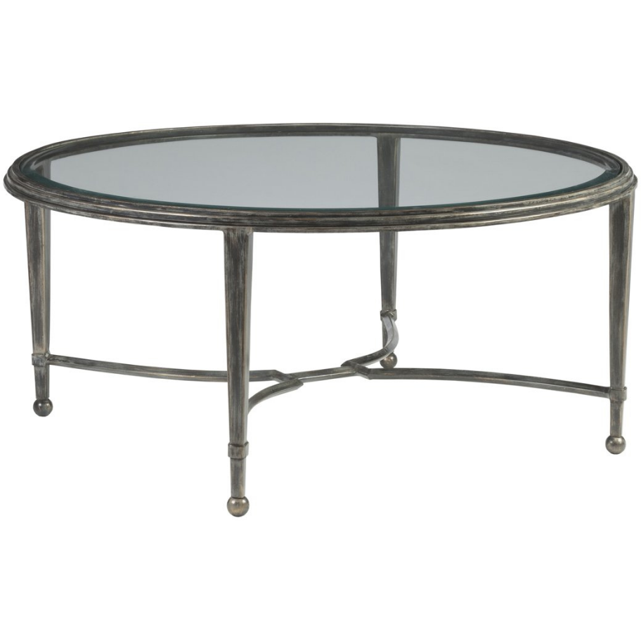 Metal Designs Sangiovese Round Cocktail Table Living Room Artistica Home St Laurent Iron  