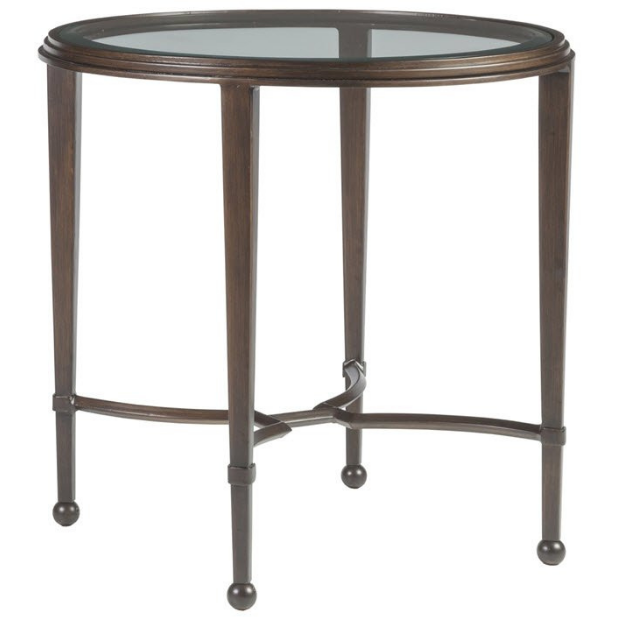 Metal Designs Sangiovese Round End Table Living Room Artistica Home   