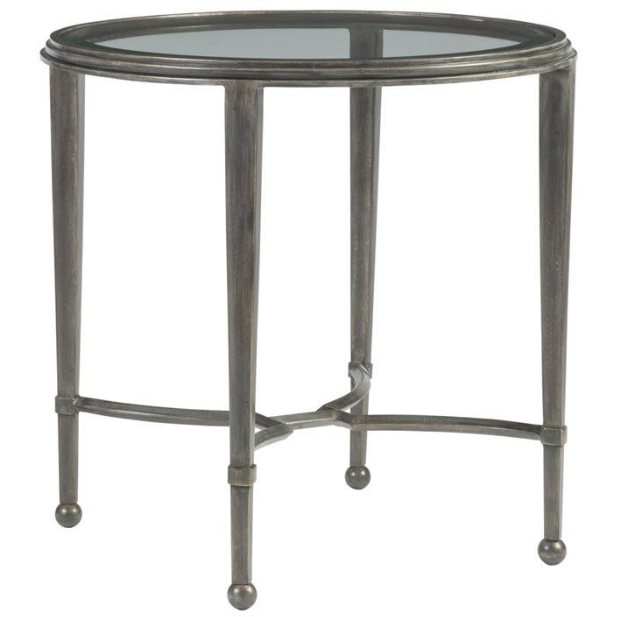 Metal Designs Sangiovese Round End Table Living Room Artistica Home St Laurent Iron  