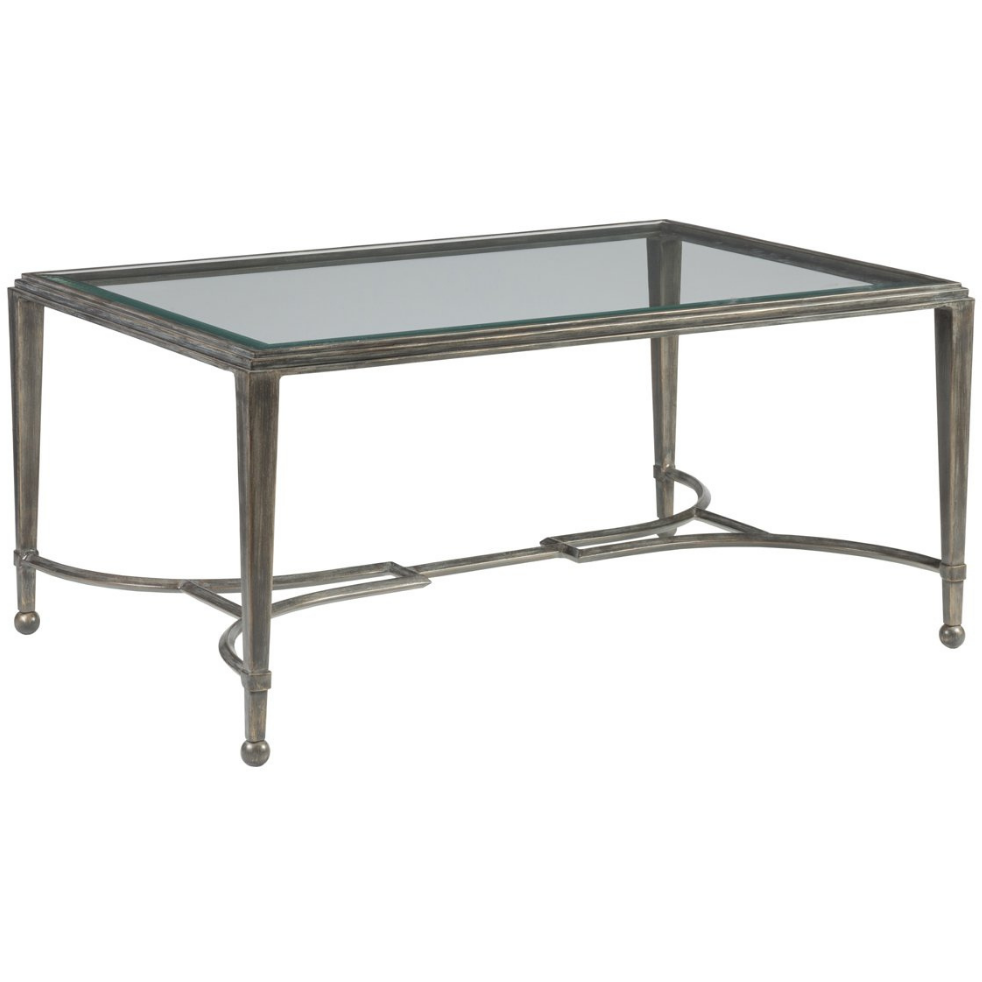 Metal Designs Sangiovese Small Rectangular Cocktail Table St Laurent Iron