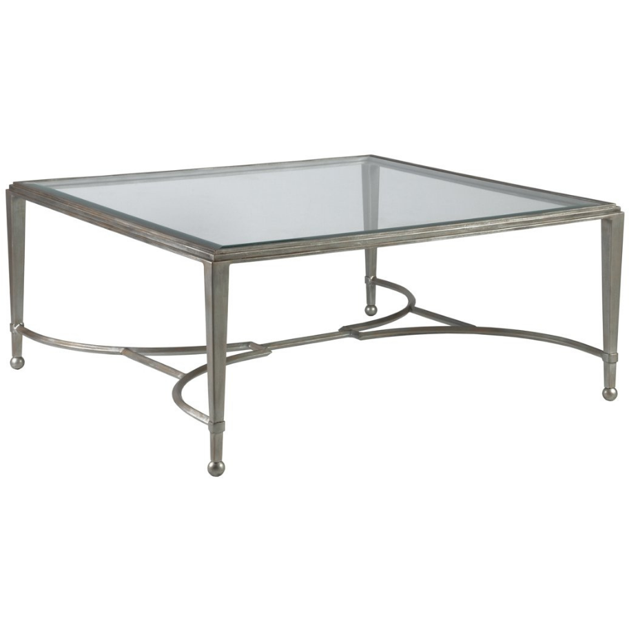 Metal Designs Sangiovese Square Cocktail Table Living Room Artistica Home Argento Antique Silver  