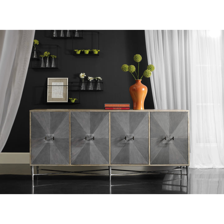 Melange Zola Four-Door Credenza Living Room Hooker Furniture   