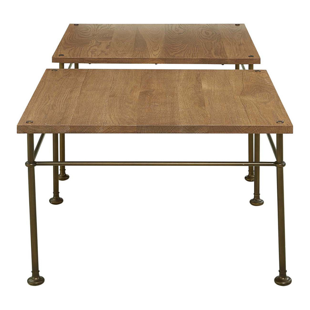 St. Lawrence Metal Bunching Cocktail Table Living Room Stickley   