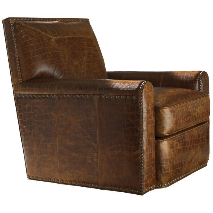 Stirling Park Leather Swivel Chair Living Room Tommy Bahama Home   