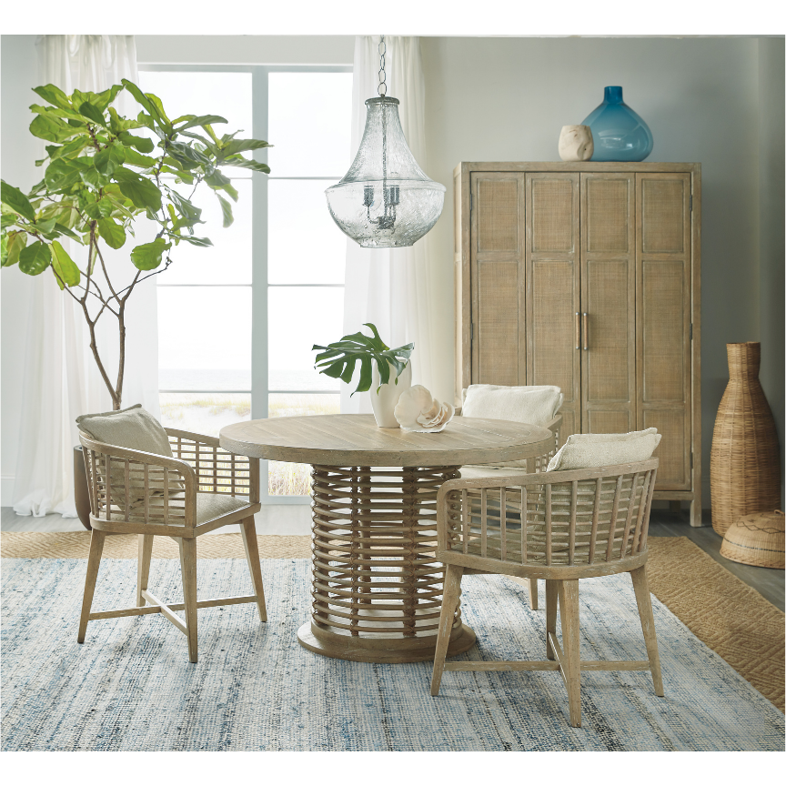 Surfrider 48in Rattan Round Dining Table Dining Room Hooker Furniture   