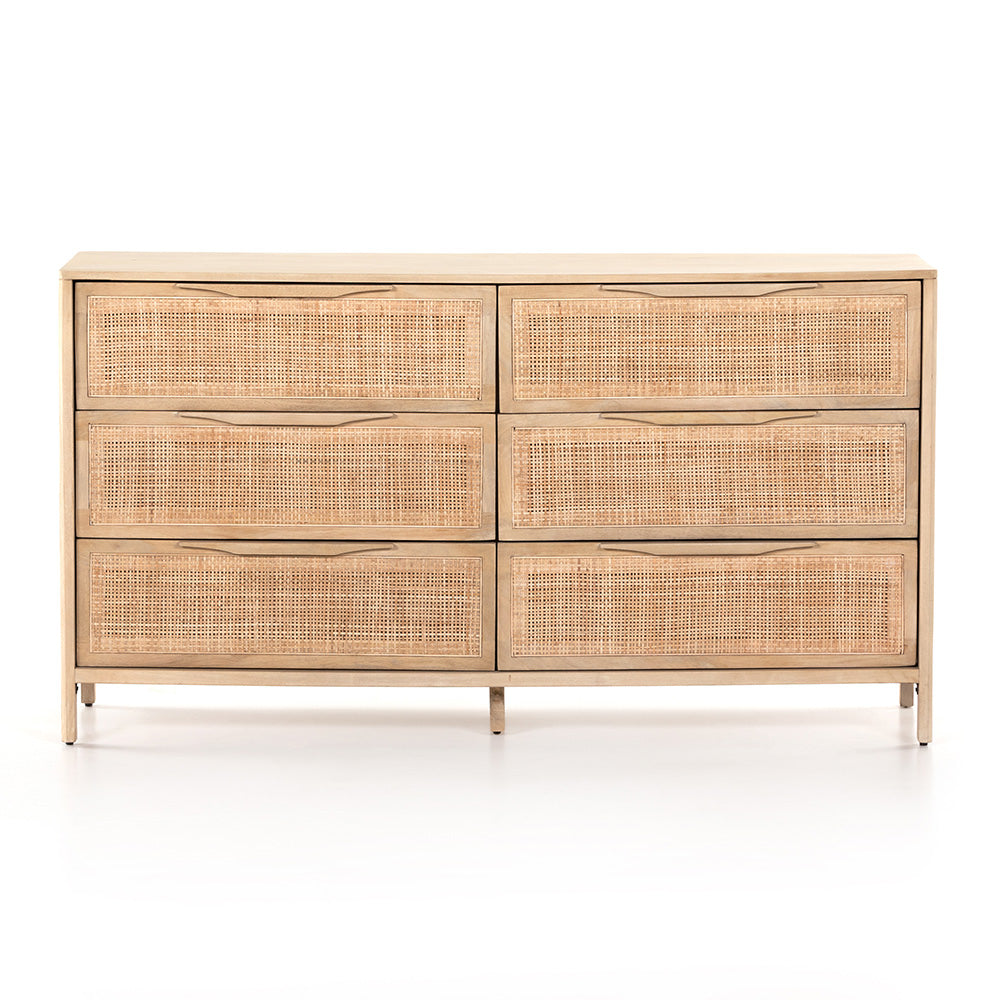 Sydney 6 Drawer Dresser, Natural Bedroom Four Hands   