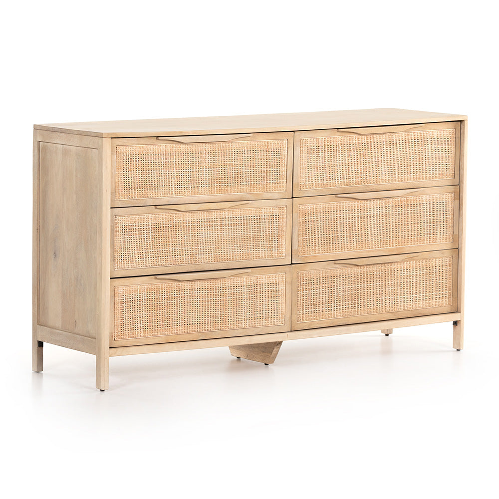 Sydney 6 Drawer Dresser, Natural Bedroom Four Hands   