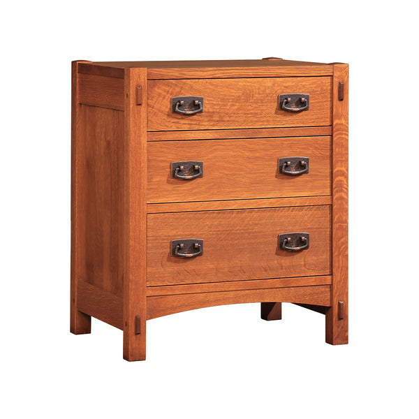 Mission Three-Drawer Nightstand