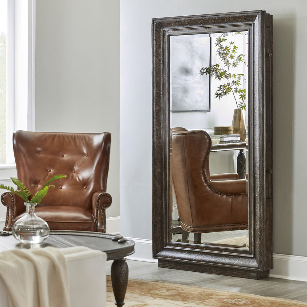 Traditions Floor Mirror with Jewelry Storage 