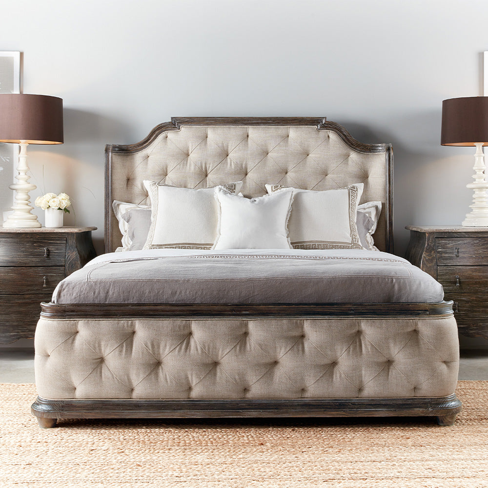 Traditions Upholstered Panel King Bed | Hooker Furniture | Seldens ...