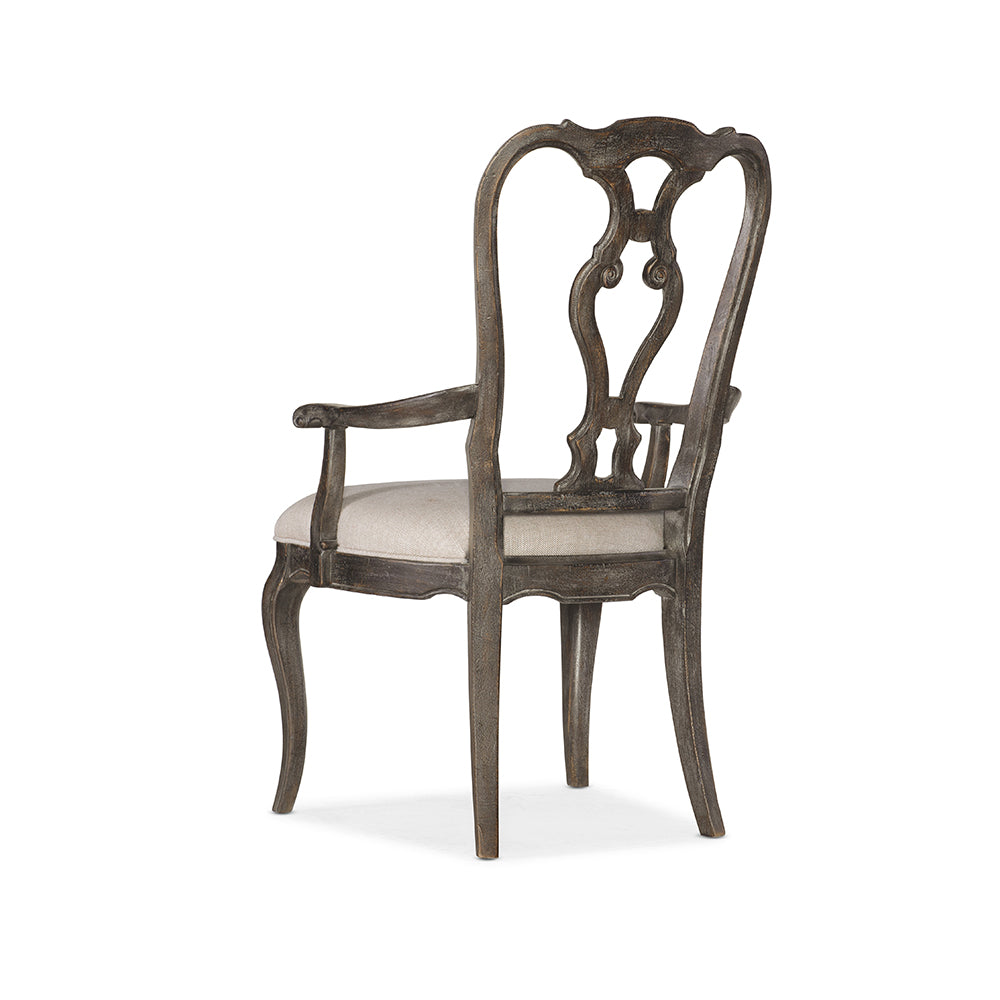 Traditions Wood Back Arm Chair Dining Room Hooker Furniture   