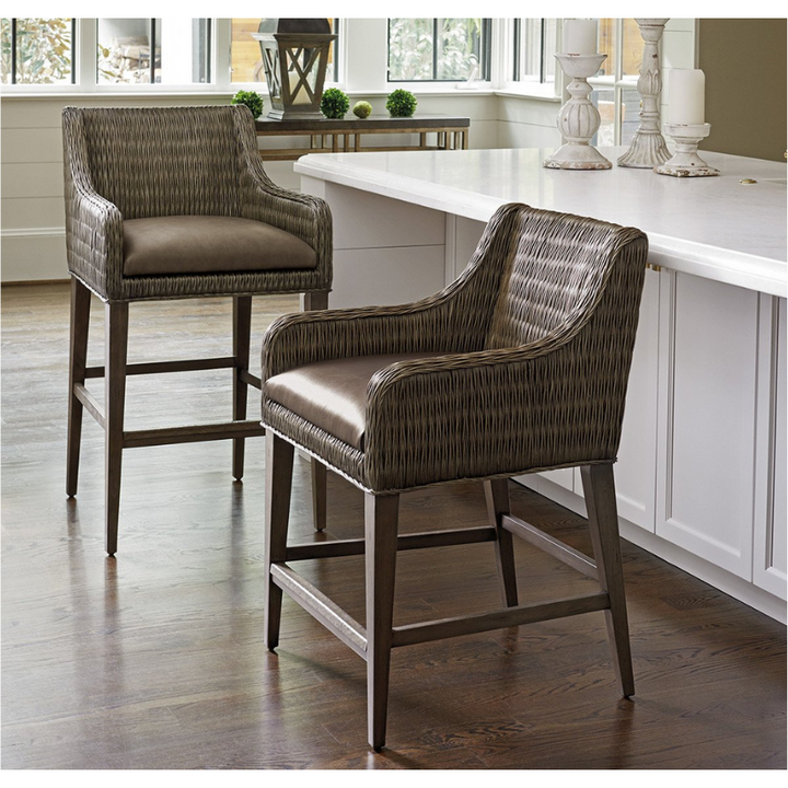 Cypress Point Turner Woven Counter Stool 