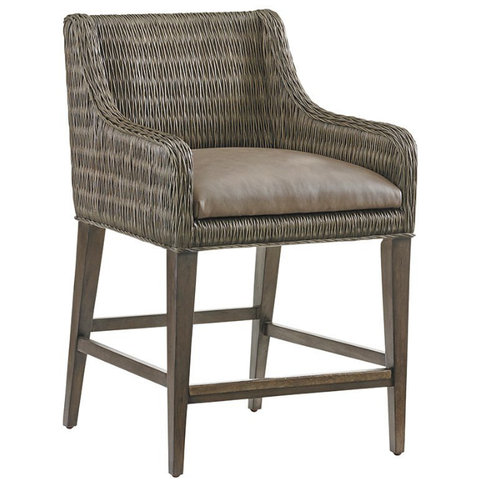 Cypress Point Turner Woven Counter Stool 