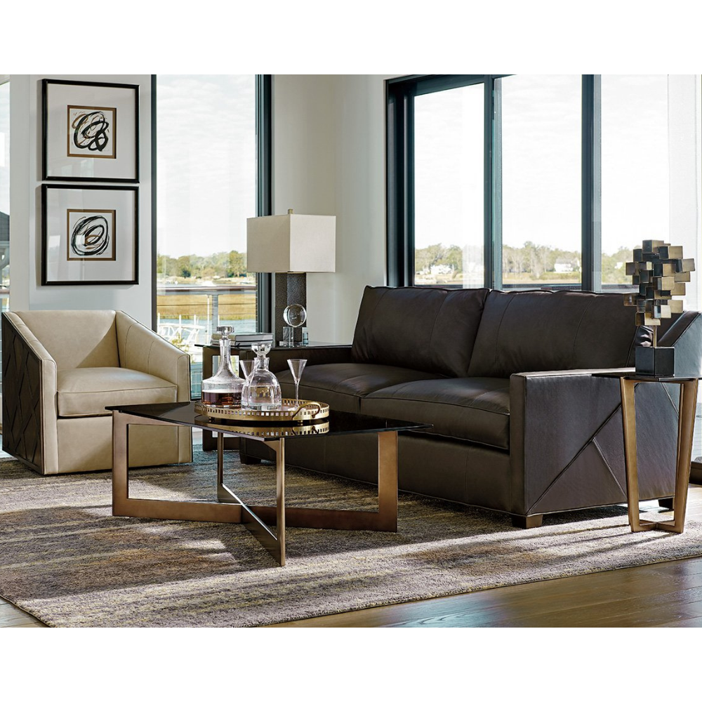 Wright Leather Sofa Living Room Lexington   