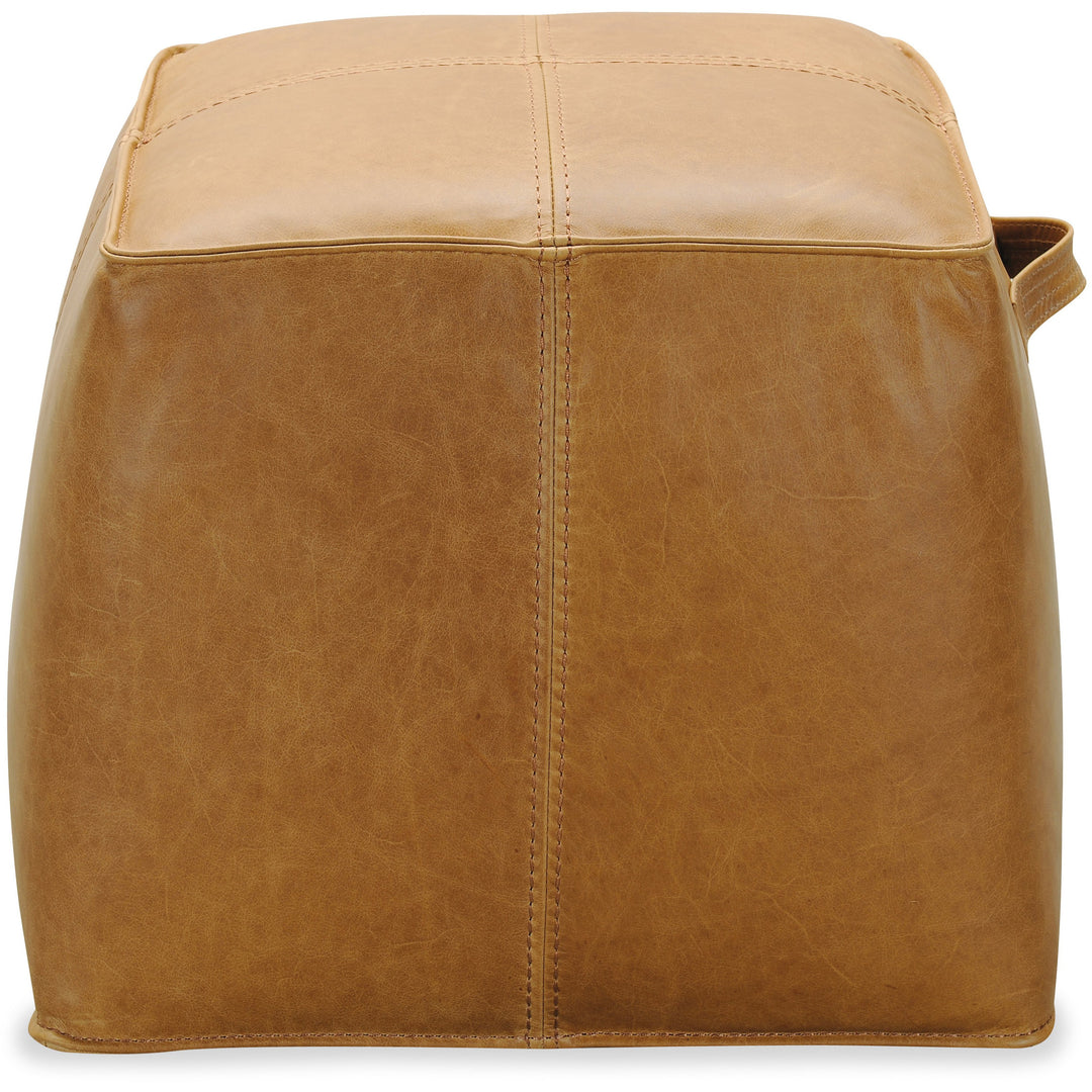 Dizzy Small Leather Ottoman Living Room Hooker Furniture   