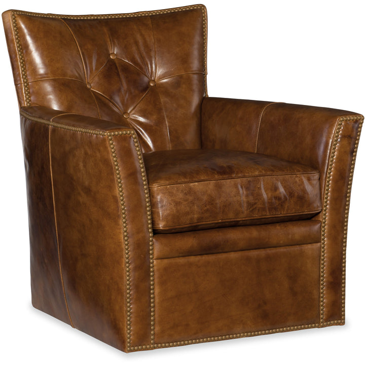 Conner Swivel Club Chair Living Room Hooker Furniture   