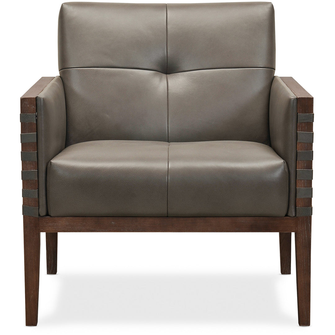 Carverdale Leather Club Chair Living Room Hooker Furniture   